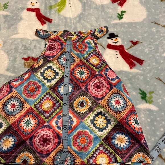 Crotchet flower print cropped top XS - Picture 4 of 4